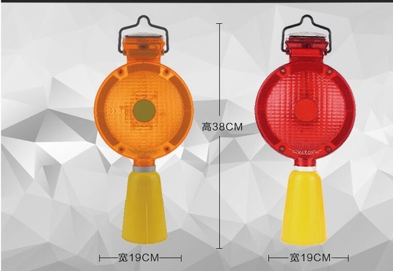 Высота приведенная 38cm Dia 19cm света светофора безопасностью солнечная