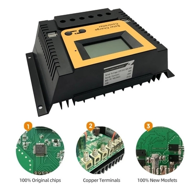 Регулятор 10A 20A 30A 40A 12V 24V 36V 48V управлением панели обязанности PWM солнечный